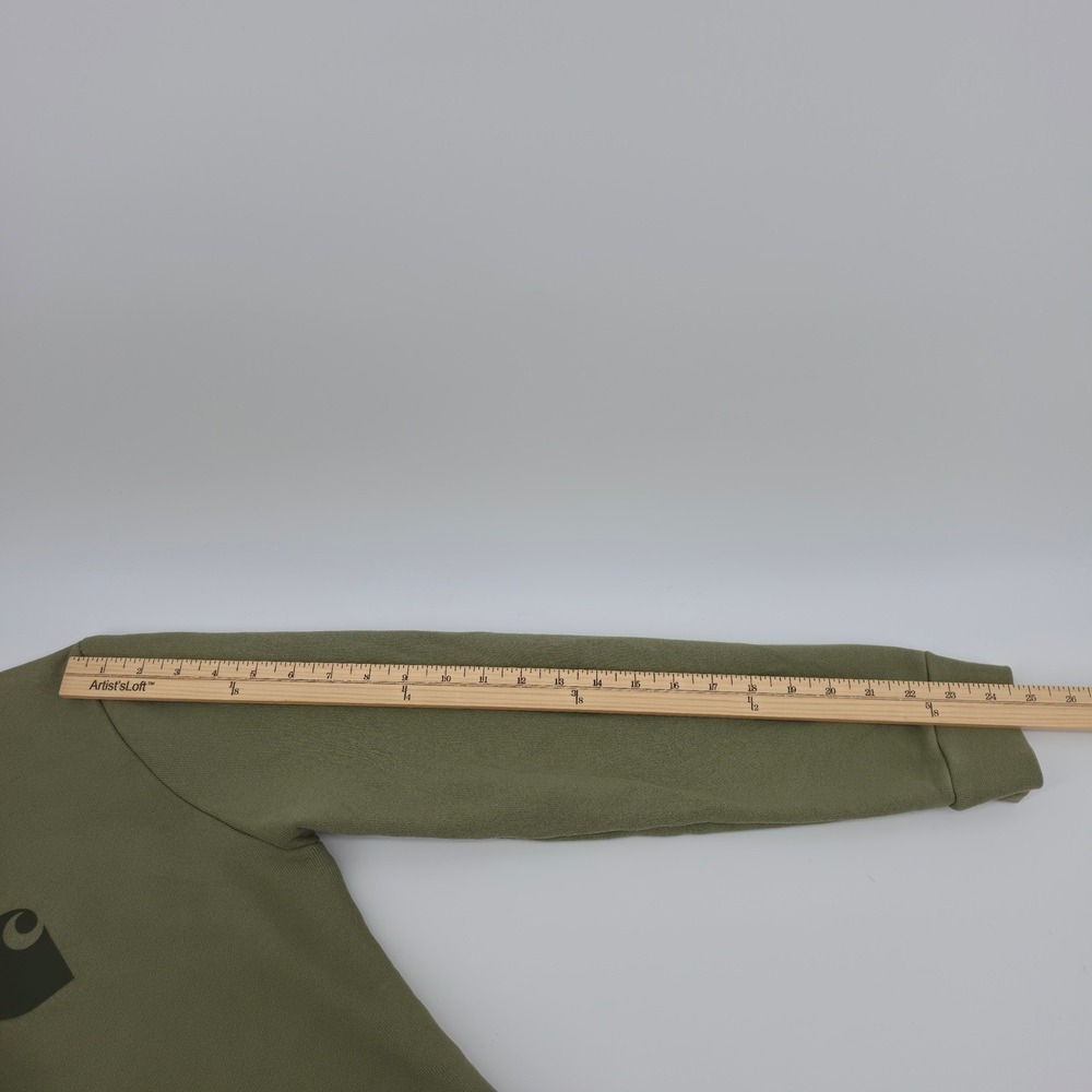 A.P.C. x Carhartt WIP Logo Sweatshirt Olive Green Mens Large H27596 - Picture 6 of 7